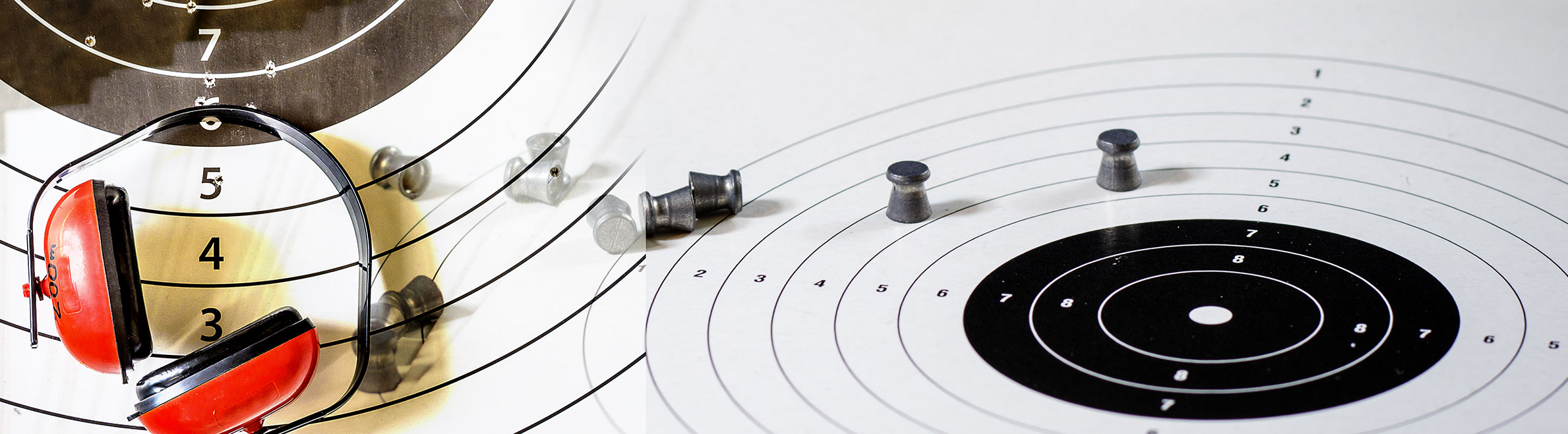 montage photo casque + cibles + cible et plombs